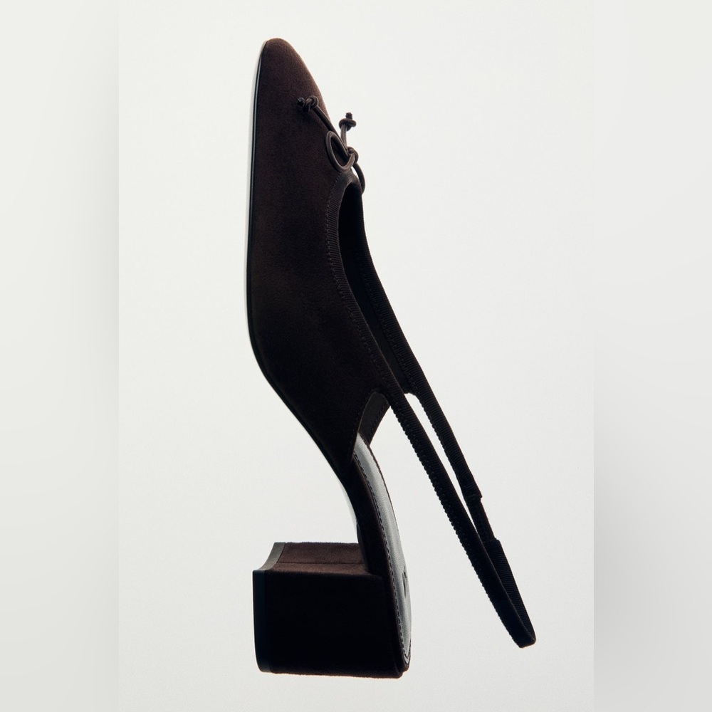 NWT H&M Block-Heeled Slingbacks in Dark Brown